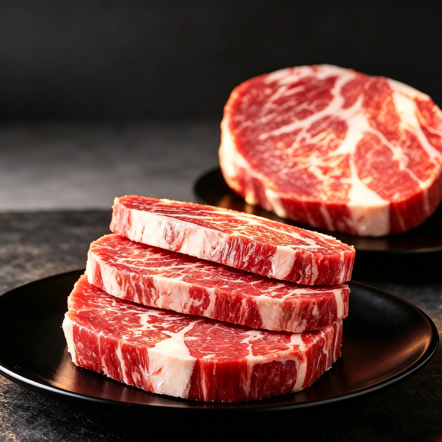 AU 517 Factory Marbled Raw Chuck Eye Roll Beef 1KG