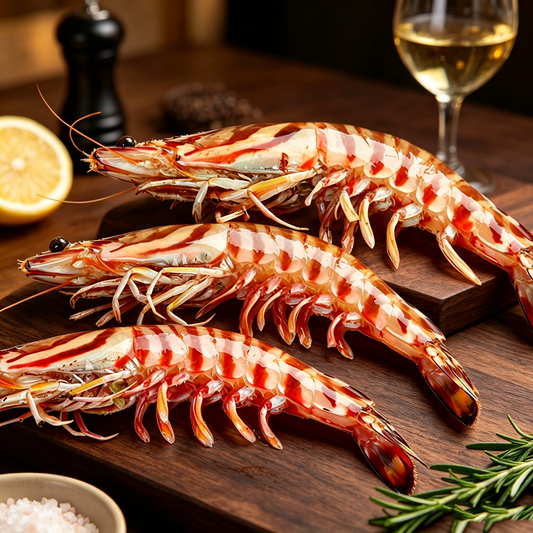Extra Large Deep Sea Tiger Prawns (Banded Prawns) 350g