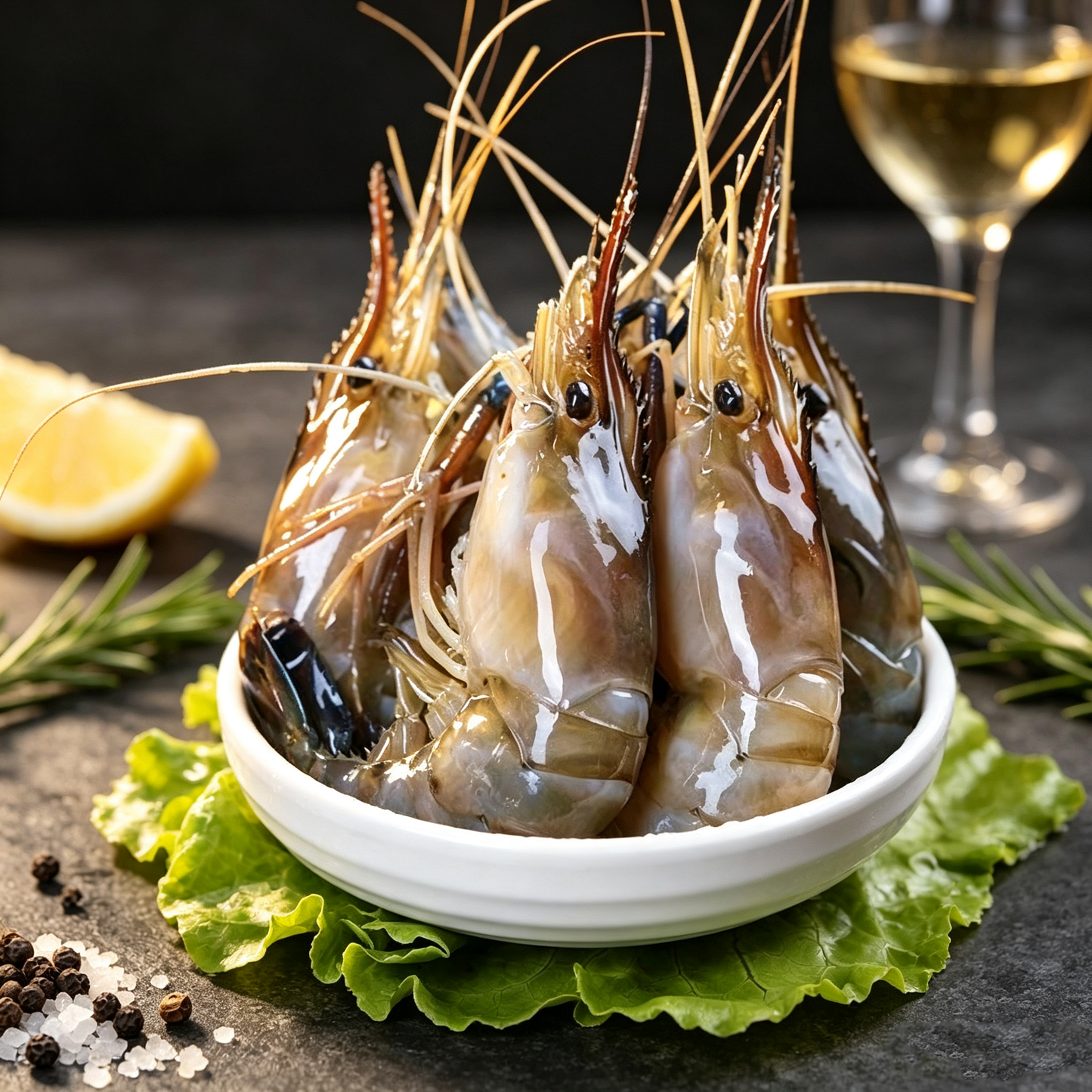 Large Size Raw Frozen Giant Freshwater Prawns 500g