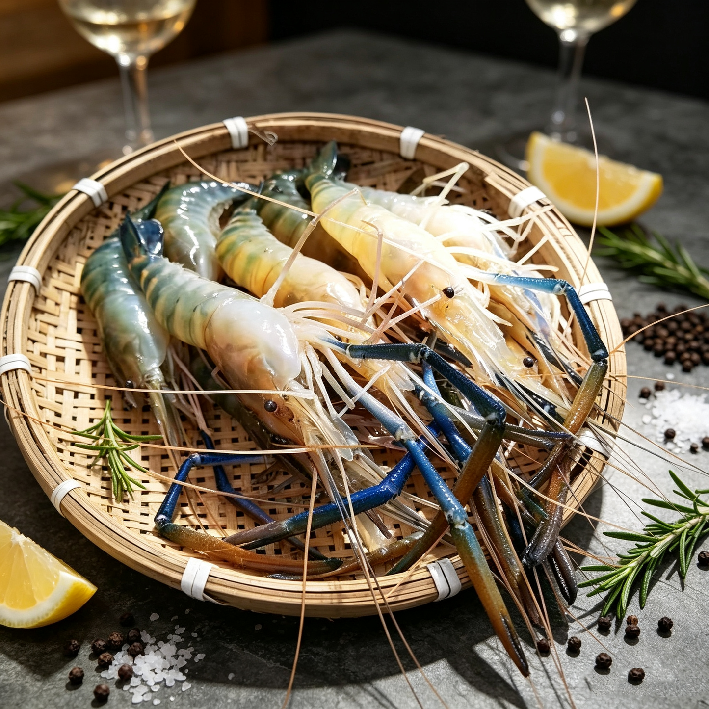 Large Size Raw Frozen Giant Freshwater Prawns 500g