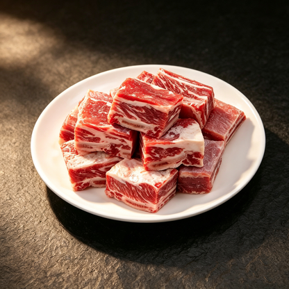 Grain-Fed Angus Raw Cut Beef Short Rib Cubes 1KG