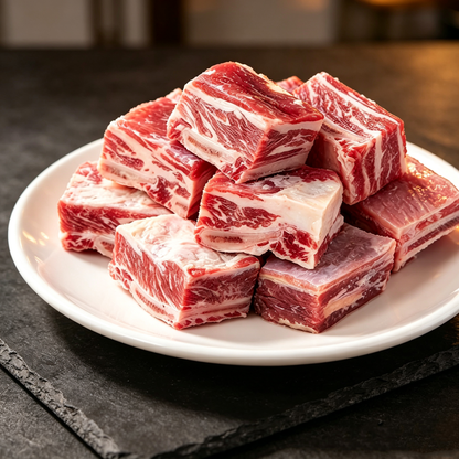 Grain-Fed Angus Raw Cut Beef Short Rib Cubes 1KG